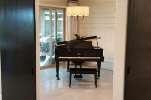 Standard Series Corner Converging Hardware on Piano Room Entrance