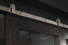 Stainless Steel Hardware With Top Mount Hangers on Office Barn Doo